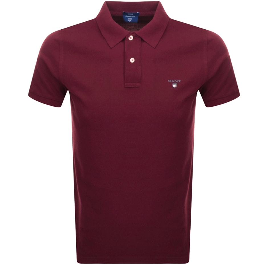 Alternative Image for ProductGant Oxford Pique Rugger Polo T Shirt Red1